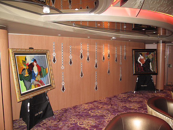 This area was the library when we were on the ship in April.  Wow, they made lots of changes.